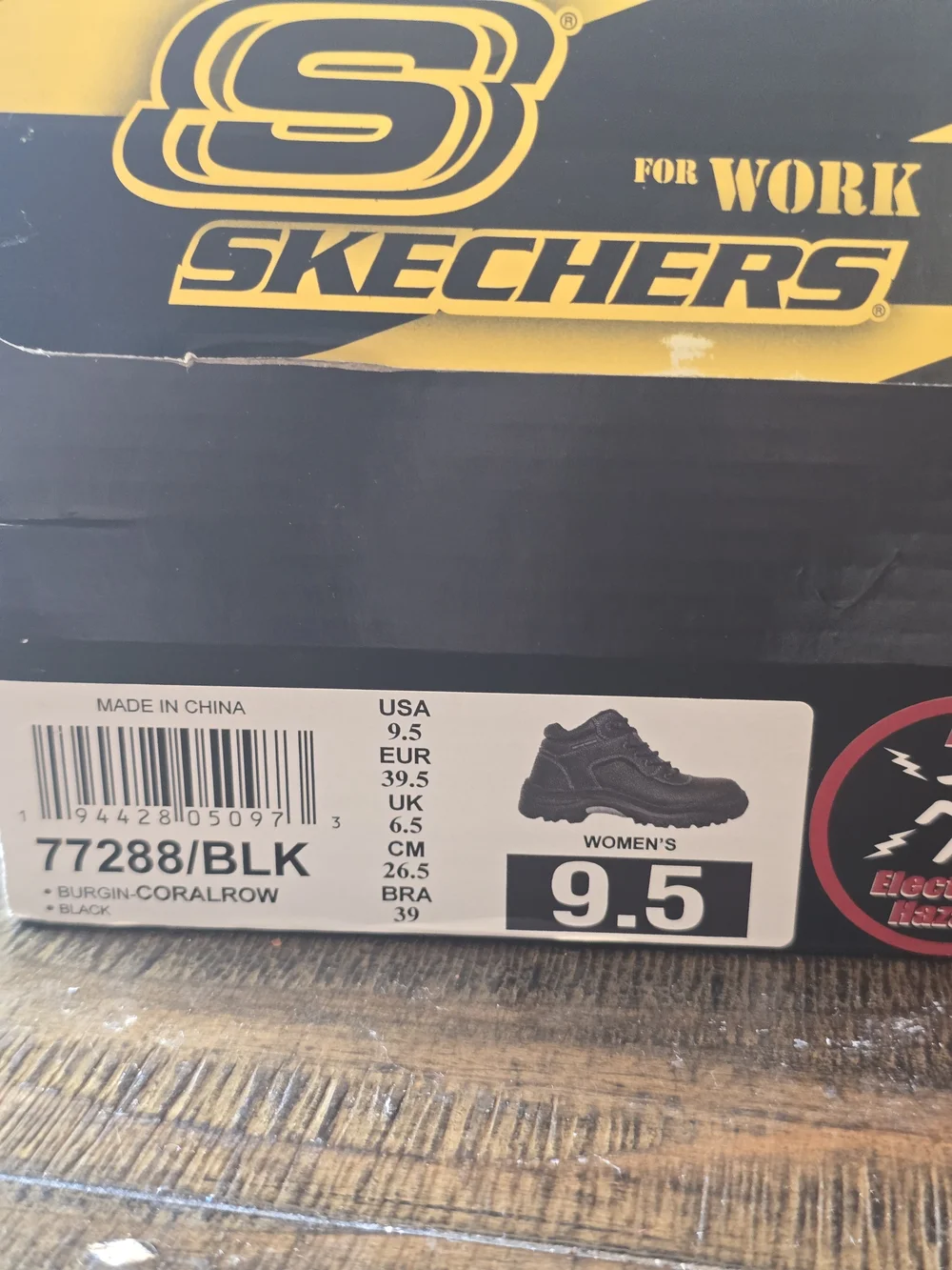 Skechers Black Work Ankle Boots with Cushioned Collar